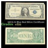 1957A $1 Blue Seal Silver Certificate Grades vf++