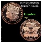 1oz .999 Fine Copper Bullion Round - Morgan Dollar