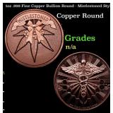 1oz .999 Fine Copper Bullion Round - Mistlestoned
