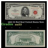 1963 $5 Red Seal United States Note Grades Select