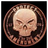 1oz .999 Fine Copper Bullion Round - Protect The 2