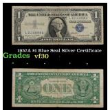 1957A $1 Blue Seal Silver Certificate Grades vf++