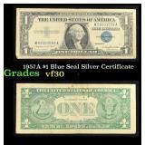 1957A $1 Blue Seal Silver Certificate Grades vf++