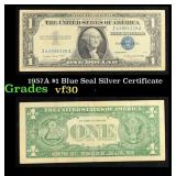 1957A $1 Blue Seal Silver Certificate Grades vf++