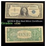 1957B $1 Blue Seal Silver Certificate Grades vf++