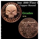 1oz .999 Fine Copper Bullion Round - Protect The 2