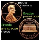 1990-s Proof Lincoln Cent 1c pr70 rd DCAM SEGS