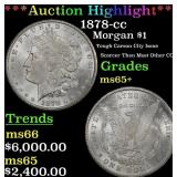 *Highlight* 1878-cc Morgan Dollar $1 ms65+ SEGS (f