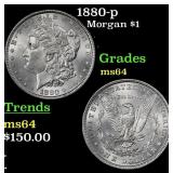 1880-p Morgan Dollar $1 Grades Choice Unc