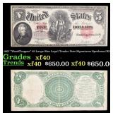 1907 $5 Large Size Legal Tender Note "WoodChopper"