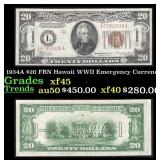 1934A $20 FRN Hawaii WWII Emergency Currency Grade