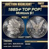 1885-p Morgan Dollar TOP POP! $1 ms67 DMPL SEGS