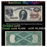 1880 $1 United States Note Grades Choice AU Signat