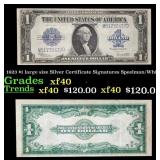 1923 $1 large size Silver Certificate Grades xf Si