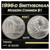 1996-d Smithsonian Modern Commem Dollar $1 ms70 SE