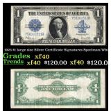 1923 $1 large size Silver Certificate Grades xf Si