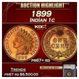 1899 Proof Indian Cent 1c pr67+ rd SEGS