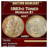 1883-o Morgan Dollar Toned $1 ms66+ SEGS