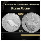 2024 1 oz Silver Godzilla x Kong Coin