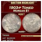 1903-p Morgan Dollar Toned $1 ms66+ SEGS