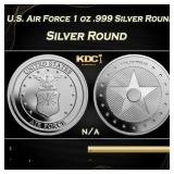 U.S. Air Force 1 oz .999 Silver Round