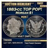 1883-cc Morgan Dollar TOP POP! $1 ms67 DMPL SEGS