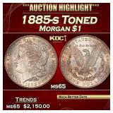 1885-s Morgan Dollar Toned $1 ms65 SEGS
