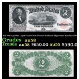 1917 $2 Large Size Legal Tender Note Thomas Jeffer