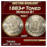1883-p Morgan Dollar Toned  $1 ms67 SEGS