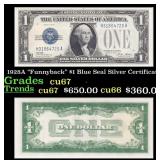 1928A $1 Blue Seal Silver Certificate "Funnyback"