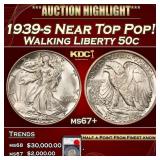 1939-s Walking Liberty Half Dollar Near Top Pop! 5