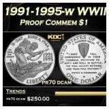 1991-1995-w WWII Proof Modern Commem Dollar $1 pr7