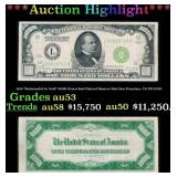1928 $1000 Green Seal Federal Reserve Note "Redeem