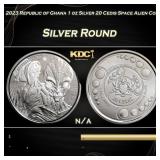 2023 Republic of Ghana 1 oz Silver 20 Cedis Space