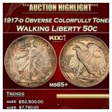 1917-d Obverse Walking Liberty Half Dollar Colorfu