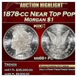 1878-cc Morgan Dollar Near Top Pop! $1 ms66+ PL SE