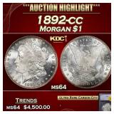 1892-cc Morgan Dollar $1 ms64 SEGS