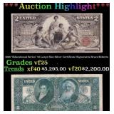 1896 $2 Large Size Silver Certificate "Educational