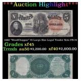 1880 $5 Large Size Legal Tender Note "WoodChopper"