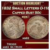 1832 Small Letters Capped Bust Half Dollar O-118 5