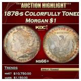 1878-s Morgan Dollar Colorfully Toned $1 ms66+ SEG