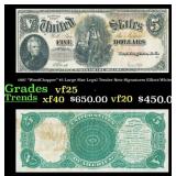 1907 $5 Large Size Legal Tender Note "WoodChopper"