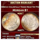 1882-cc Morgan Dollar Colorfully Toned Near Top Po