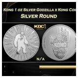 Kong 1 oz Silver Godzilla x Kong Coin
