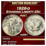 1926-d Standing Liberty Quarter 25c ms66+ SEGS