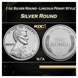 1 oz Silver Round - Lincoln Penny Style