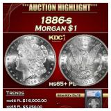 1886-s Morgan Dollar $1 ms65+ PL SEGS