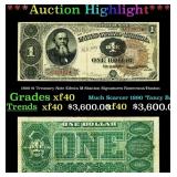 1890 $1 Treasury Note Edwin M Stanton Grades xf Si