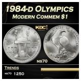 1984-d Olympics Modern Commem Dollar $1 ms70 SEGS
