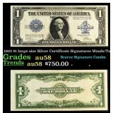 1923 $1 large size Silver Certificate Grades Choic